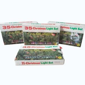 4 Vintage C And H Company 35 Christmas Light Set #35/GM Indoor/Outdoor